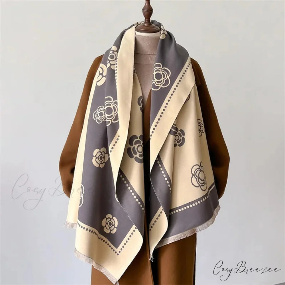Premium Winter Cashmere Scarf white scarf-241228