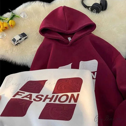 Printed Hip-Hop Street Hoodie hoodies-241228