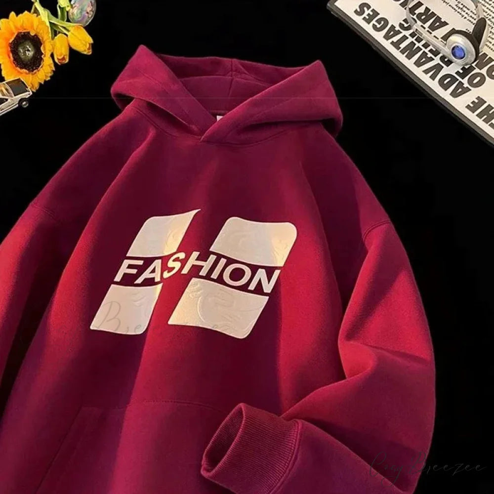 Printed Hip-Hop Street Hoodie hoodies-241228