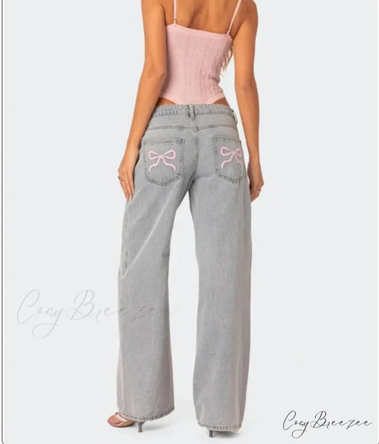 Printed Zipper Front Cowboy Pants pants-241228