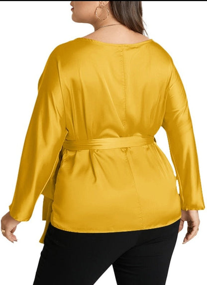 VONDA V-NECK TOP - Plus Size