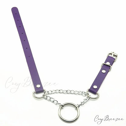 Promotion Punk Catgirl Maid Circle Choker Necklace PURPLE