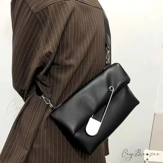 PU Leather Large Designer Women Shoulder Tote Messenger Crossbody Bag BLACK
