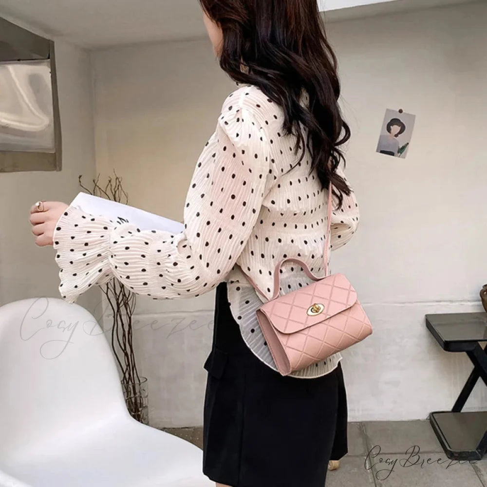 PU Leather Lipstick Phone Storage Crossbody Handbag handbag-250126