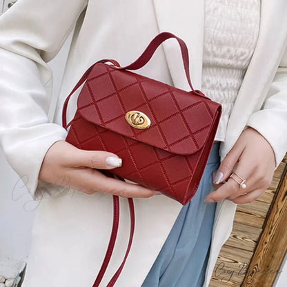 PU Leather Lipstick Phone Storage Crossbody Handbag handbag-250126