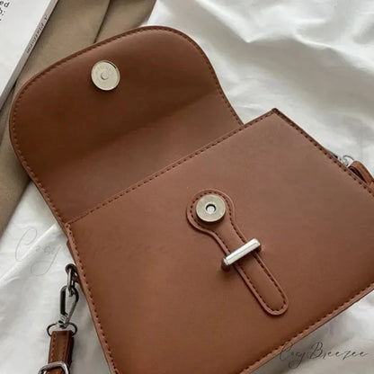 PU Leather Saddle Crossbody Bag shoulder-250126