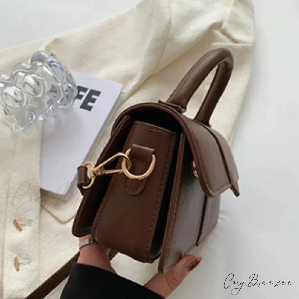 PU Leather Vintage Crossbody Underarm Satchel handbag-250126