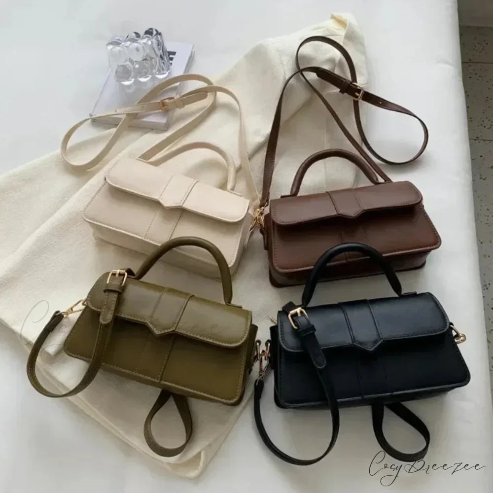 PU Leather Vintage Crossbody Underarm Satchel handbag-250126