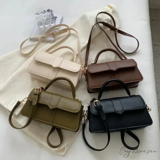 PU Leather Vintage Crossbody Underarm Satchel handbag-250126
