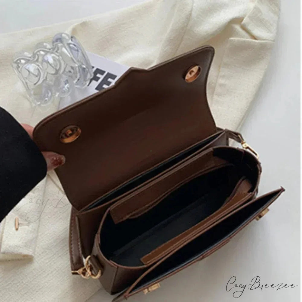PU Leather Vintage Crossbody Underarm Satchel handbag-250126