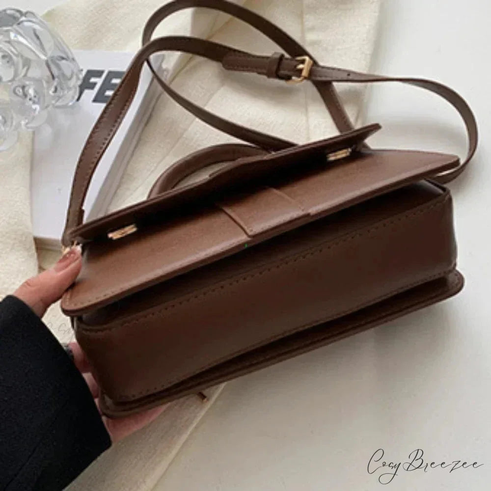 PU Leather Vintage Crossbody Underarm Satchel handbag-250126