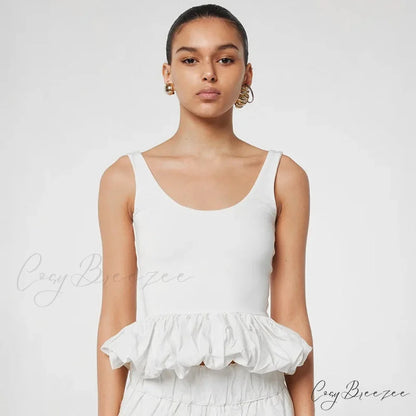 Puff Frill Stylish Tank Top