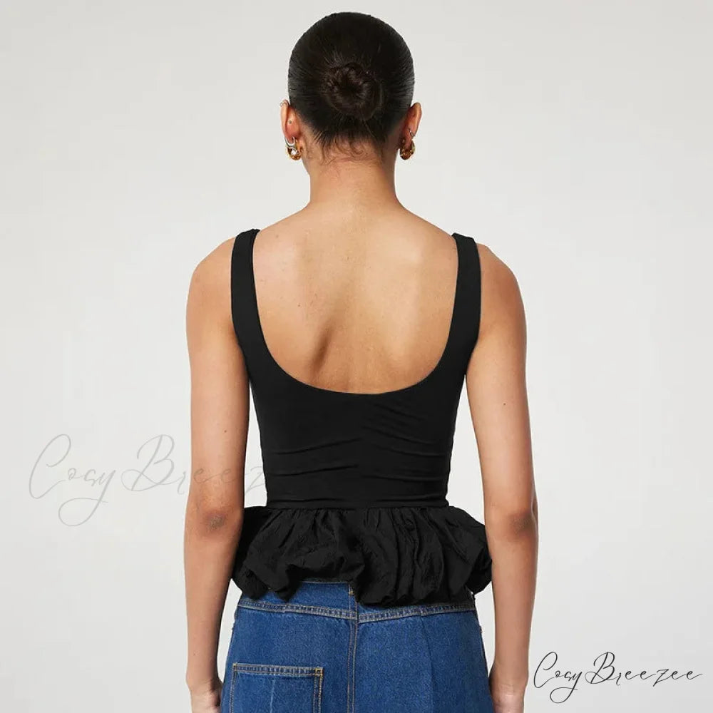 Puff Frill Stylish Tank Top