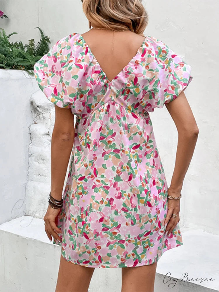 Puff Gown Arm Mini for Flowered Women