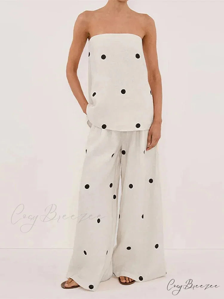 Puffed Sleeve Jacket Spacious Trousers Formal Two Piece Set officetwopieceset-250223