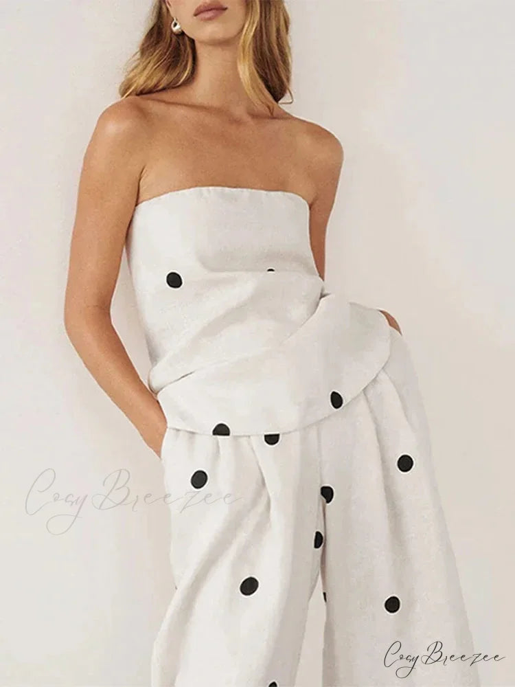 Puffed Sleeve Jacket Spacious Trousers Formal Two Piece Set officetwopieceset-250223