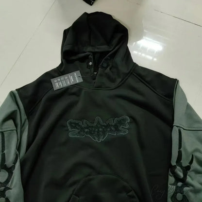 Punk Hip-Hop Embroidered Hoodie green / S hoodies-241228