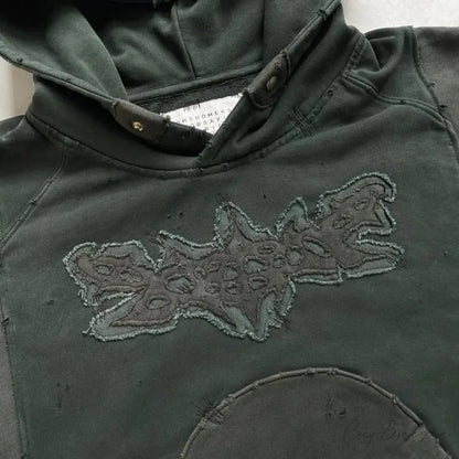 Punk Hip-Hop Embroidered Hoodie hoodies-241228