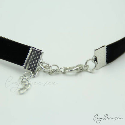 Punk Velvet Short Harajuku Vintage Lace Necklace SILVER