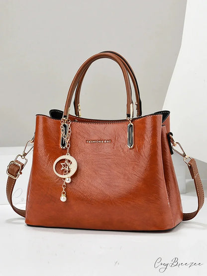 Pure Color Simple Senior Womens Crossbody Handbag Yellow handbag-250126