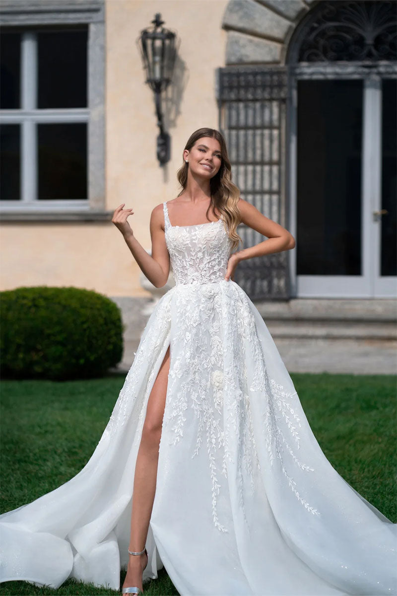 Pure Romance White Trendy Lace Wedding Dress