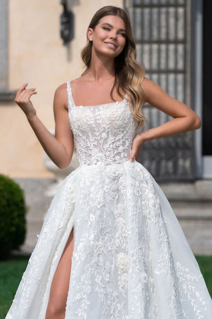 Pure Romance White Trendy Lace Wedding Dress