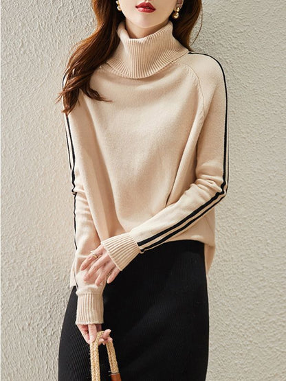 Cosybreezee - Barbara Ruffles Long Sleeve Turtleneck Woman Sweater