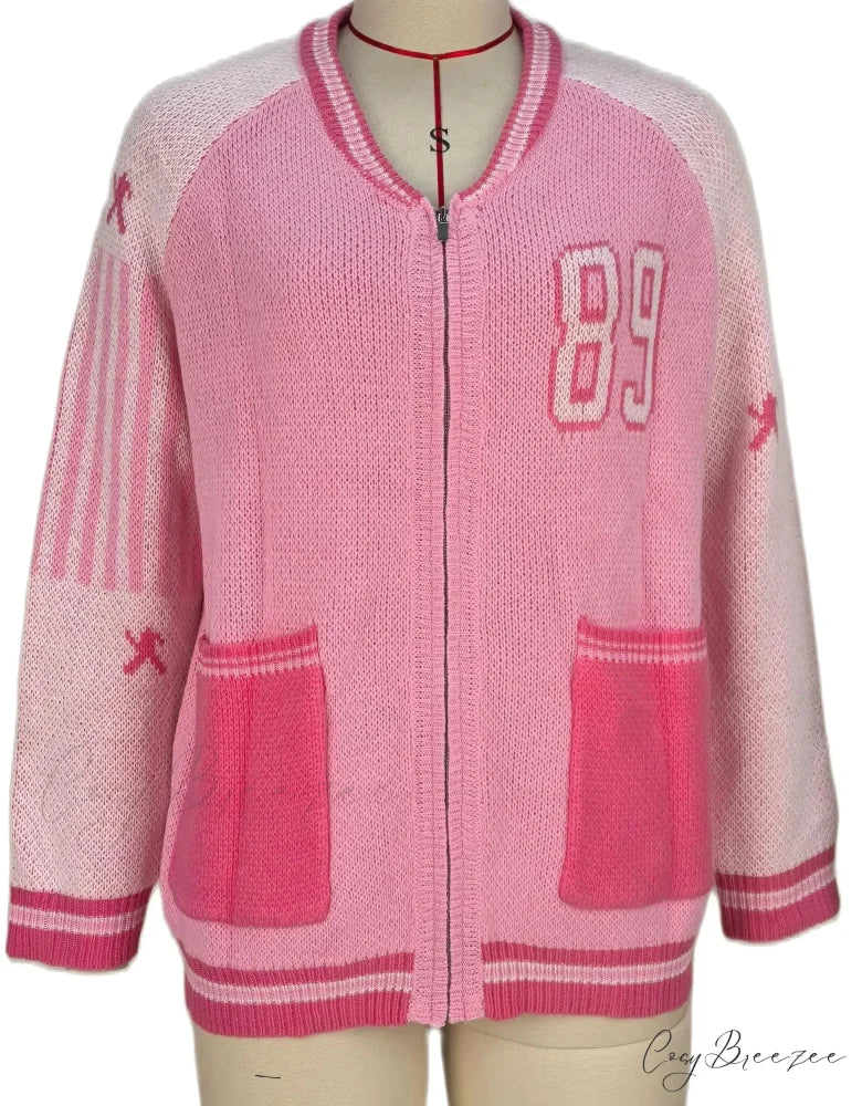 Rainbow Y2K Urban Knit Cardigan cardigans-241228