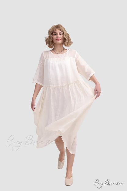 Ramona Dress in Ramie fabric