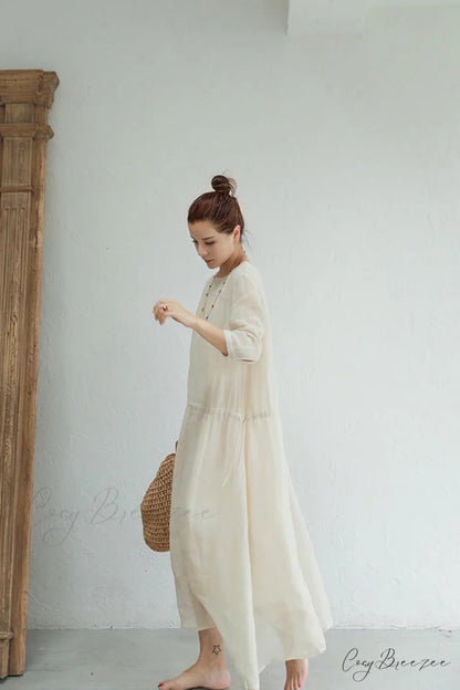 Ramona Dress in Ramie fabric
