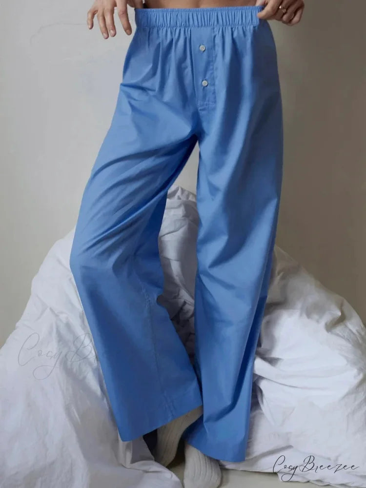 Red Cargo Casual Elevated-Waist Hip-Hop Pant BLUE / S pant-250223