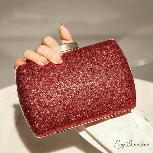 Red Diamond Evening Clutch Red wristlet-250126