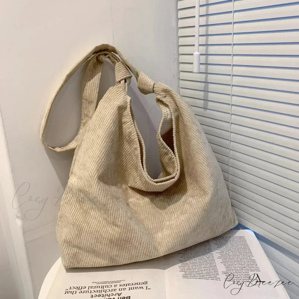 Red Retro Texture Bag Beige / 34 x 33 x 10CM shoulder-250126