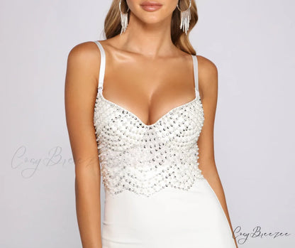 Reign In Glamour Charming Beaded Mini Dress