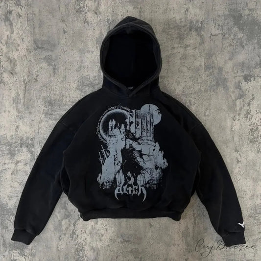 Relaxed Trend Hip Hop Hoodie black 1 / S hoodies-241228
