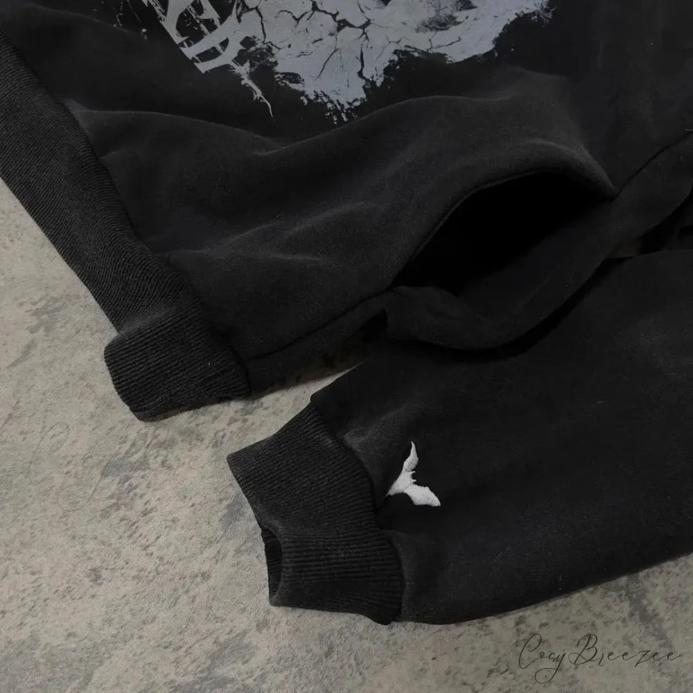 Relaxed Trend Hip Hop Hoodie hoodies-241228