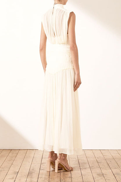 Remarkable Moment High Trendy Neck Maxi Dress