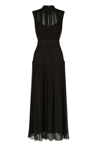 Remarkable Moment High Trendy Neck Maxi Dress