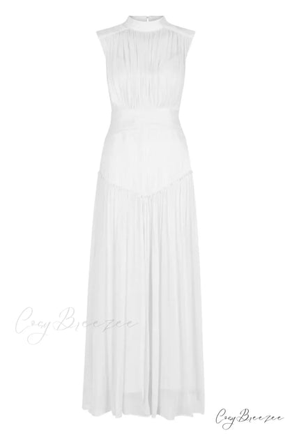 Remarkable Moment High Trendy Neck Maxi Dress