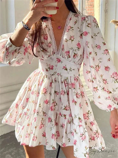 Retro Bandage Corset Mini Dress WHITE / S minidress-250223