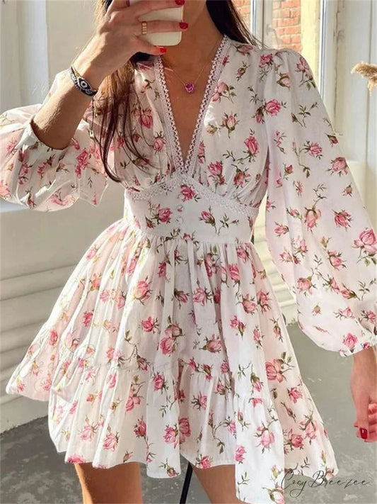Retro Bandage Corset Mini Dress WHITE / S minidress-250223