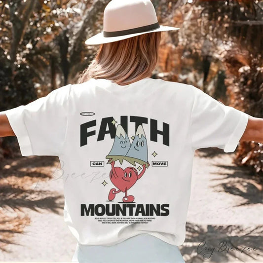 Retro Cartoon Faith Inspired Tee WHITE / S t-shirt-250223