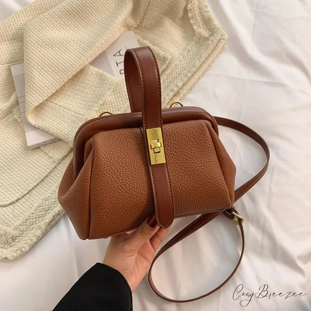 Retro Designer Luxury Crossbody Shopping Bag Brown handbag-250126