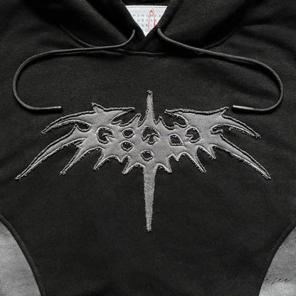 Retro Embroidery Pattern Oversized Hoodie hoodies-241228
