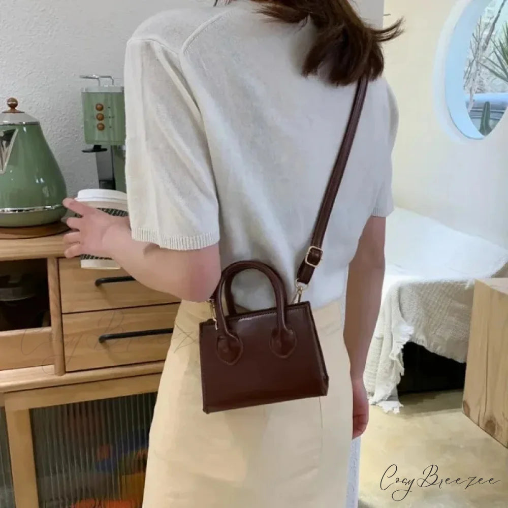 Retro Mini Square Crossbody Handbag Womens Shoulder Bag handbag-250126