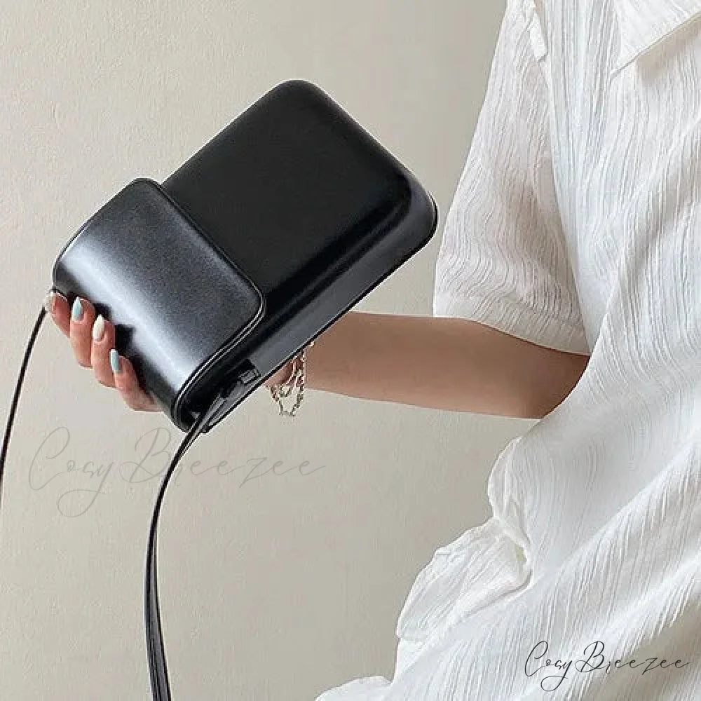 Retro Mini Square Crossbody Handbag Womens Shoulder Bag Black 2 handbag-250126
