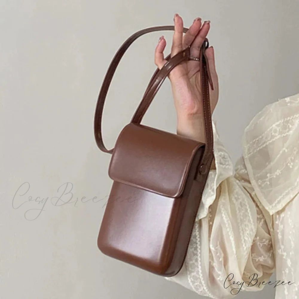 Retro Mini Square Crossbody Handbag Womens Shoulder Bag Brown 2 handbag-250126