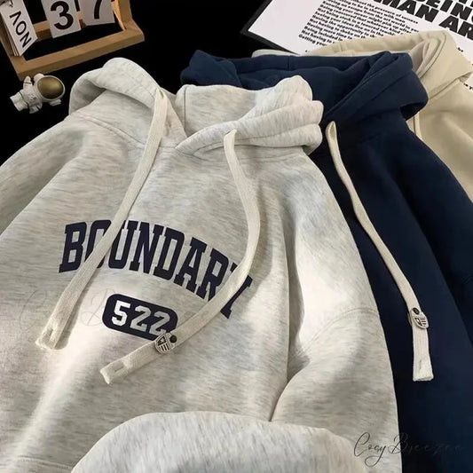 Retro Relaxed High Street Letter Hoodie hoodies-241228