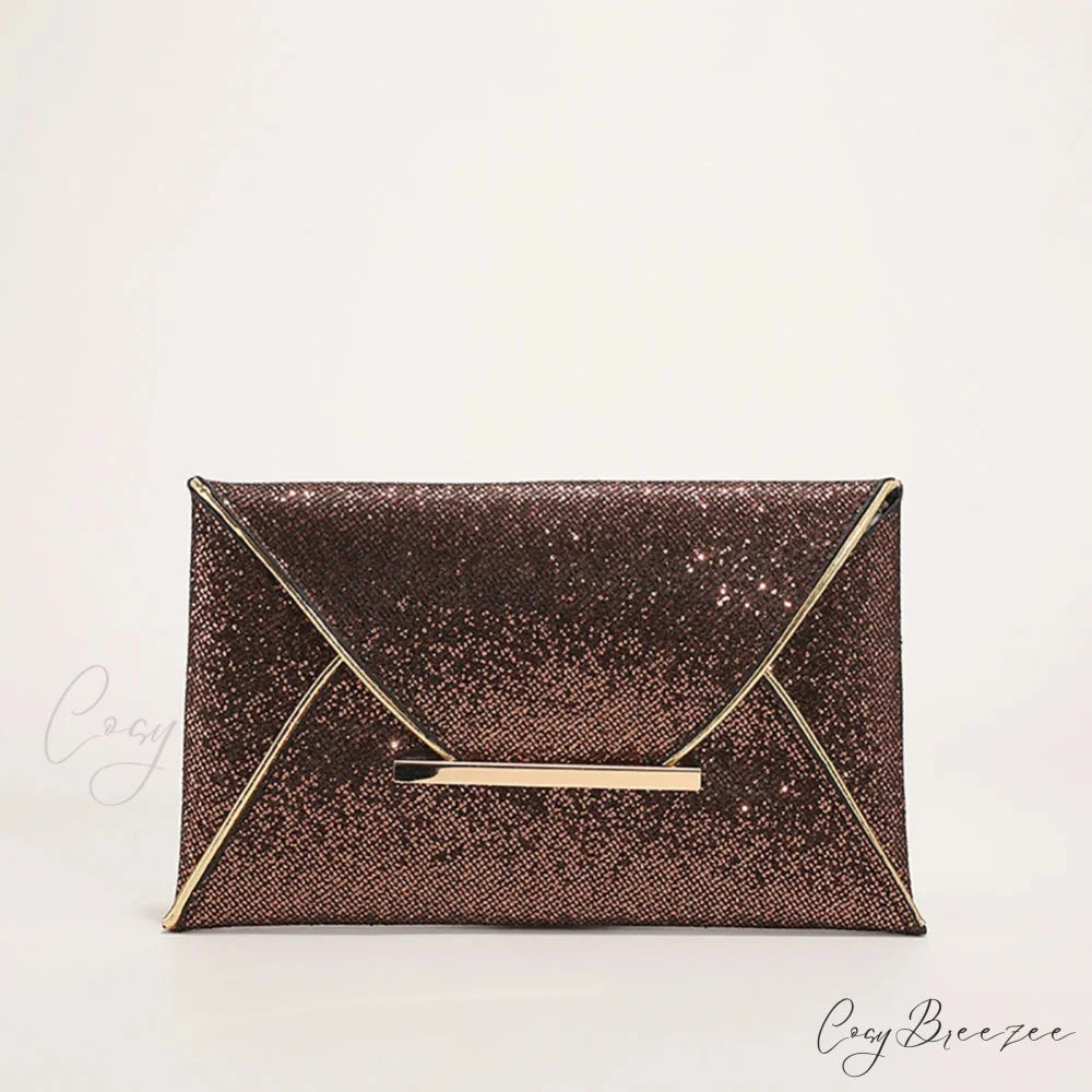 Retro Sequins Party Clutch Black wristlet-250126