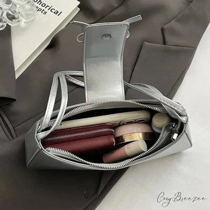 Retro Spring PU Leather Underarm Bag shoulder-250126